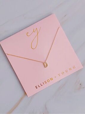Ellison + Young Gold Initial 'D' Necklace - Gold